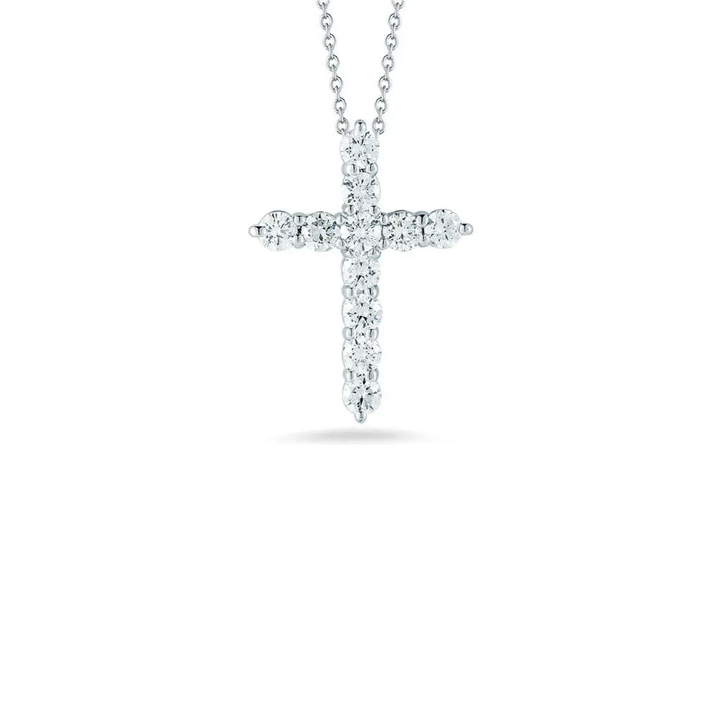 Roberto Coin 18K White Cross Diamond Pendant