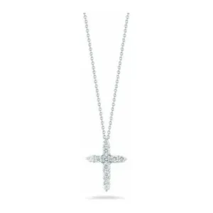 Roberto Coin 18K White Gold Diamond Cross Pendant