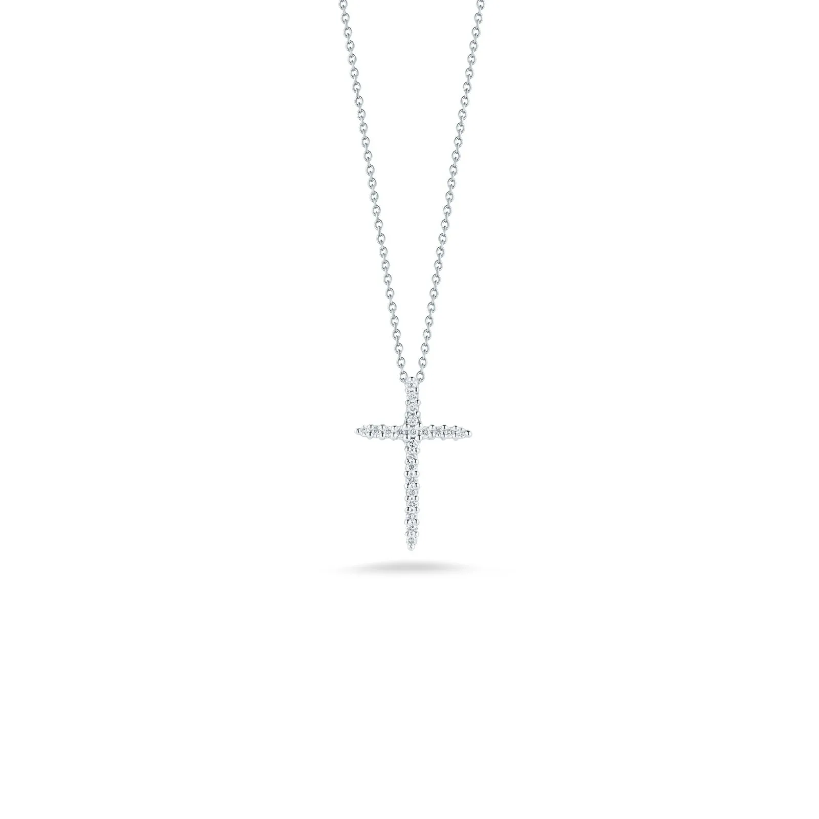 Roberto Coin 18K White Gold Sliver Diamond Cross Pendant