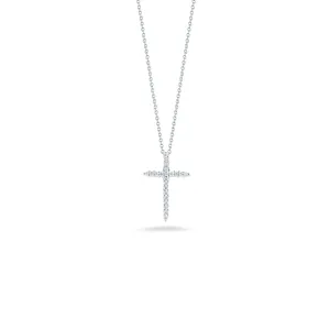 Roberto Coin 18K White Gold Sliver Diamond Cross Pendant