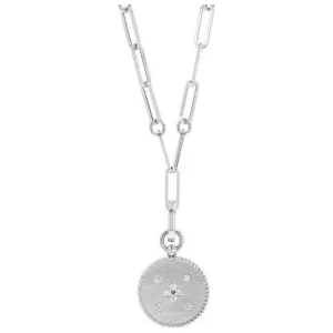 Roberto Coin 18K White Gold Venetian Princess Medallion Necklace