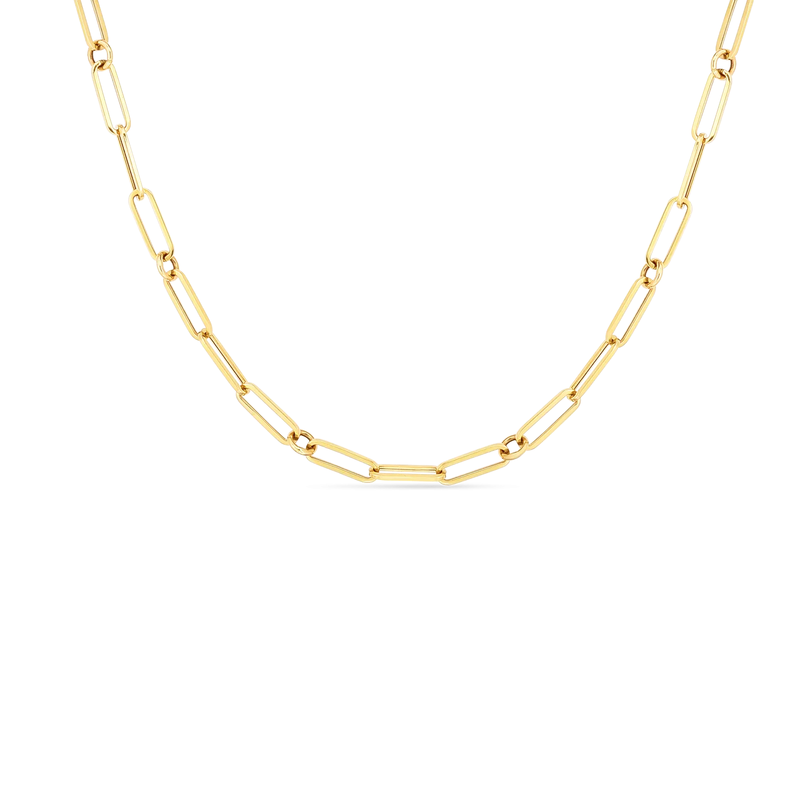 Roberto Coin 18K Yellow Gold 22" Fine Paperclip Necklace