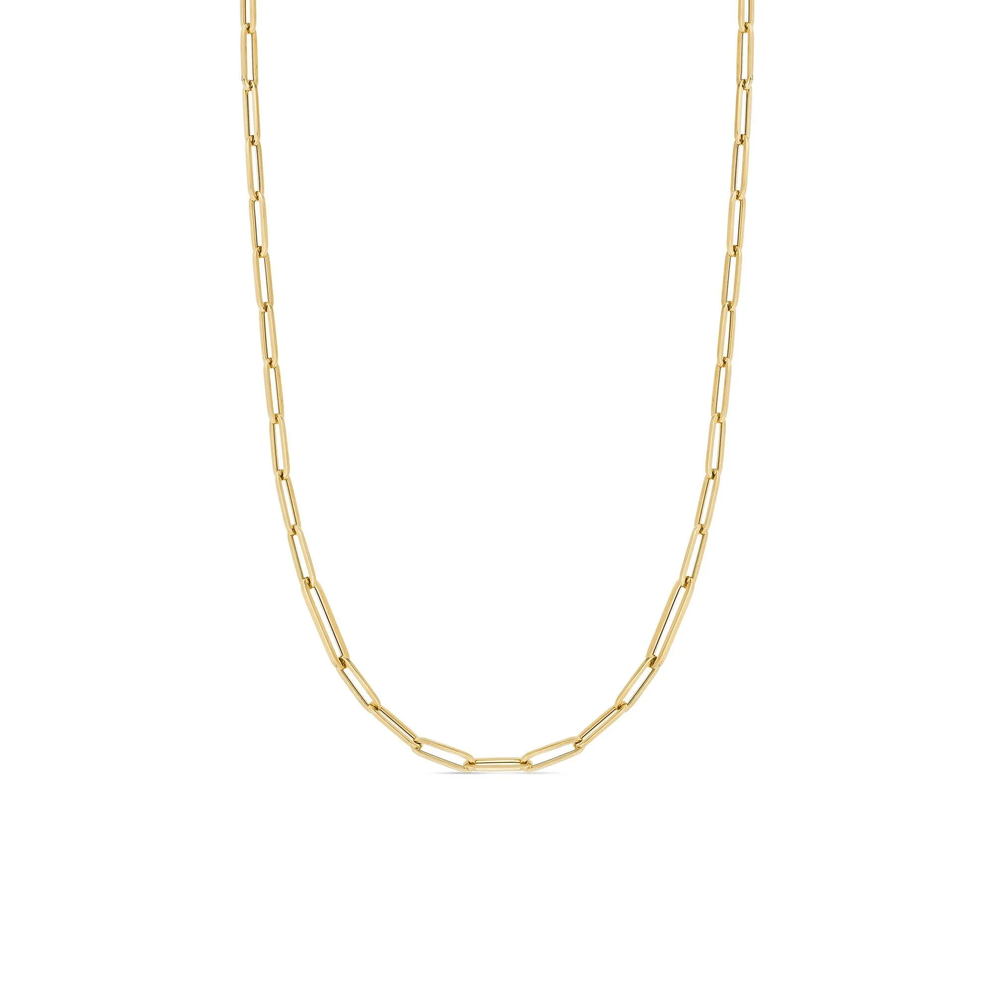 Roberto Coin 18K Yellow Gold Alternating Paperclip Link Necklace