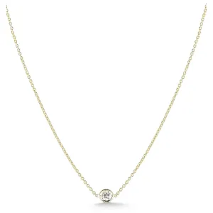 Roberto Coin 18K Yellow Gold Bezel Diamond Necklace