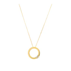 Roberto Coin 18K Yellow Gold Love in Verona Open Circle Diamond Pendant