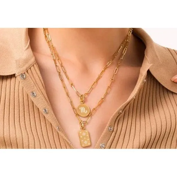 Roberto Coin 18K Yellow Gold Venetian Princess Dog Tag Medallion Necklace
