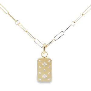 Roberto Coin 18K Yellow Gold Venetian Princess Dog Tag Medallion Necklace
