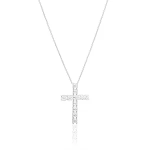 Roccanova Croce Silver Necklace w. Zirconias