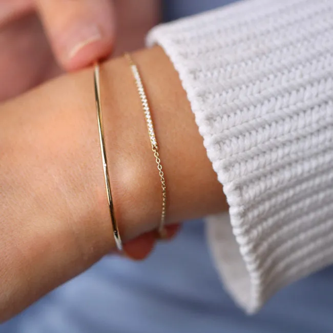 Rock Classic 18K Whitegold Bracelet w. Diamonds