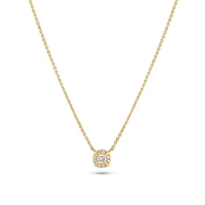 Rome 14K Gold Necklace w. Lab-Grown Diamonds