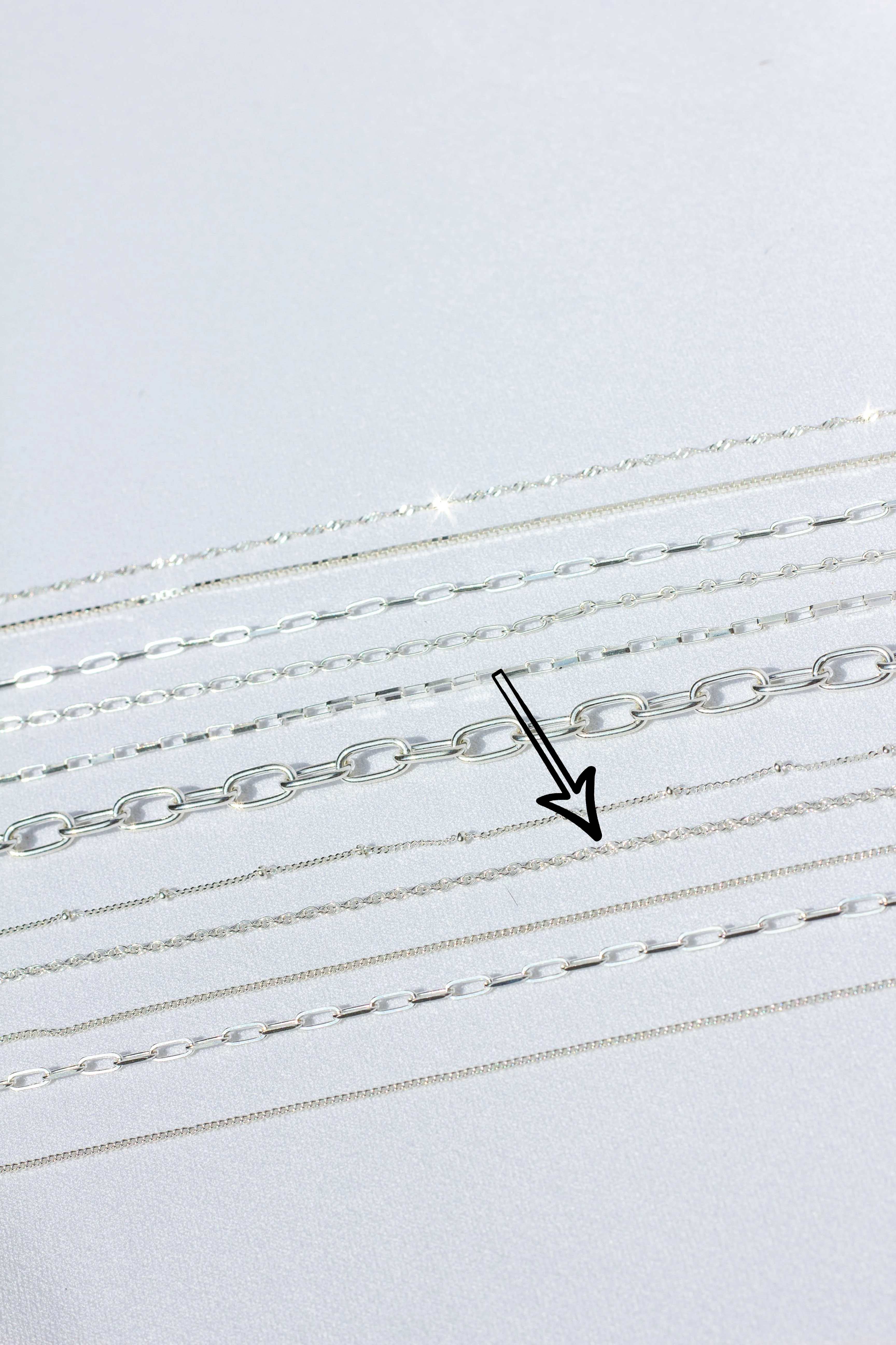 Rope chain necklace silver (45 cm) Wildthings Collectables
