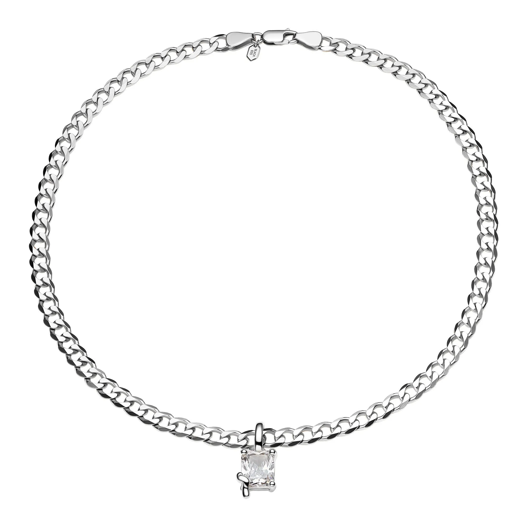 Roppongi Cider Silver Necklace w. Zirconia