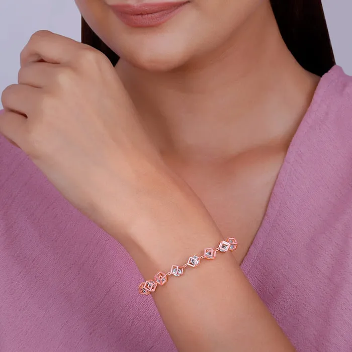 Rose Gold Cubic Crystal Bracelet Giva