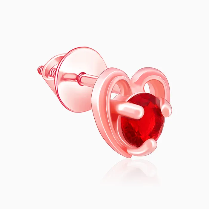Rose Gold Cute Love Studs Giva