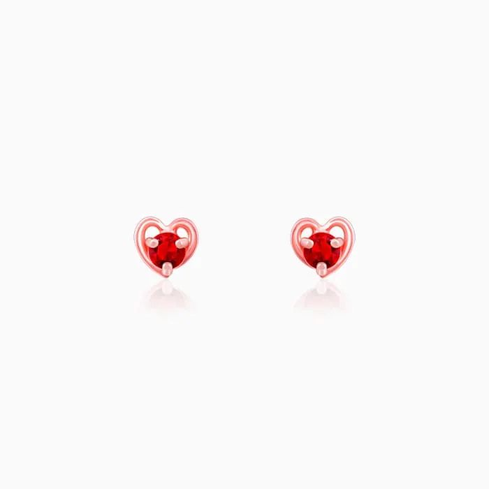 Rose Gold Cute Love Studs Giva