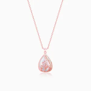 Rose Gold Divine Bloom Pendant With Link Chain Giva