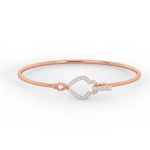 Rose Gold Flamboyant Diamond Cuff Bracelet Giva