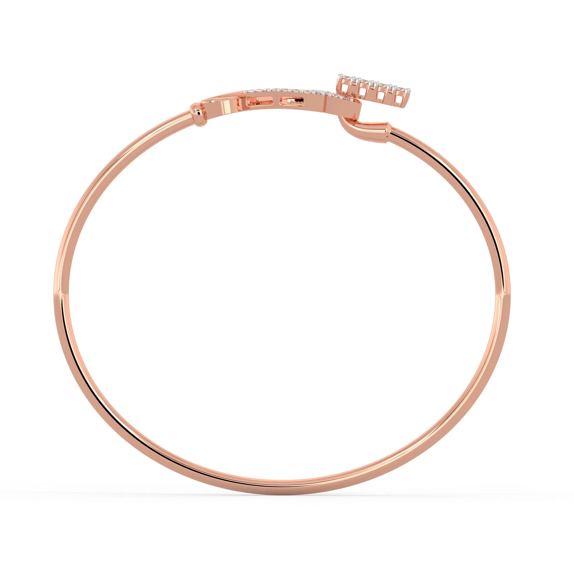 Rose Gold Flamboyant Diamond Cuff Bracelet Giva