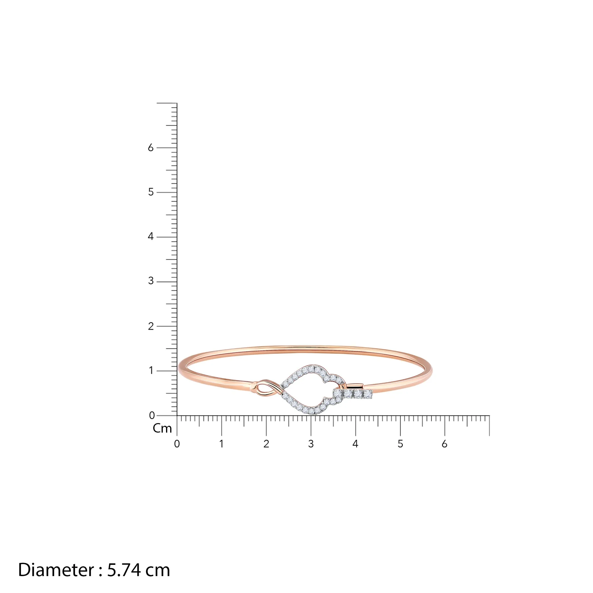 Rose Gold Flamboyant Diamond Cuff Bracelet Giva