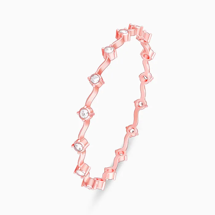 Rose Gold Glimmering Statement Bangle Giva