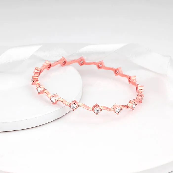 Rose Gold Glimmering Statement Bangle Giva