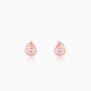 Rose Gold Graceful Teardrop Studs Giva