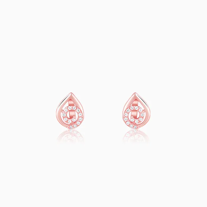 Rose Gold Graceful Teardrop Studs Giva