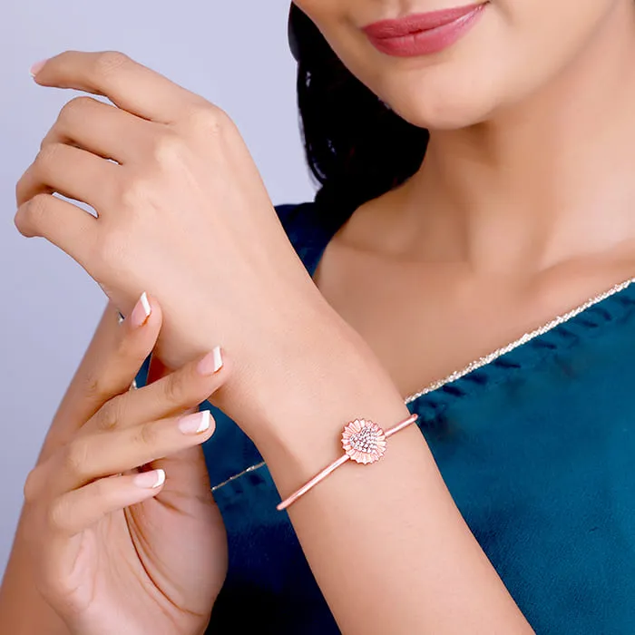 Rose Gold Heart In Harisen Bangle Giva