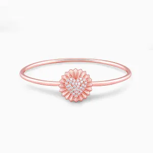 Rose Gold Heart In Harisen Bangle Giva