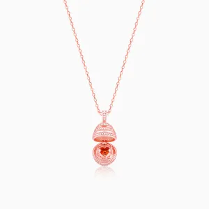 Rose Gold Heart Riddles Pendant With Link Chain Giva