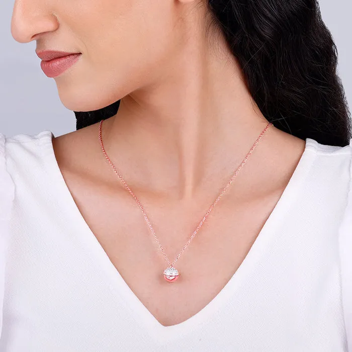 Rose Gold Heart Treasures Pendant With Link Chain Giva