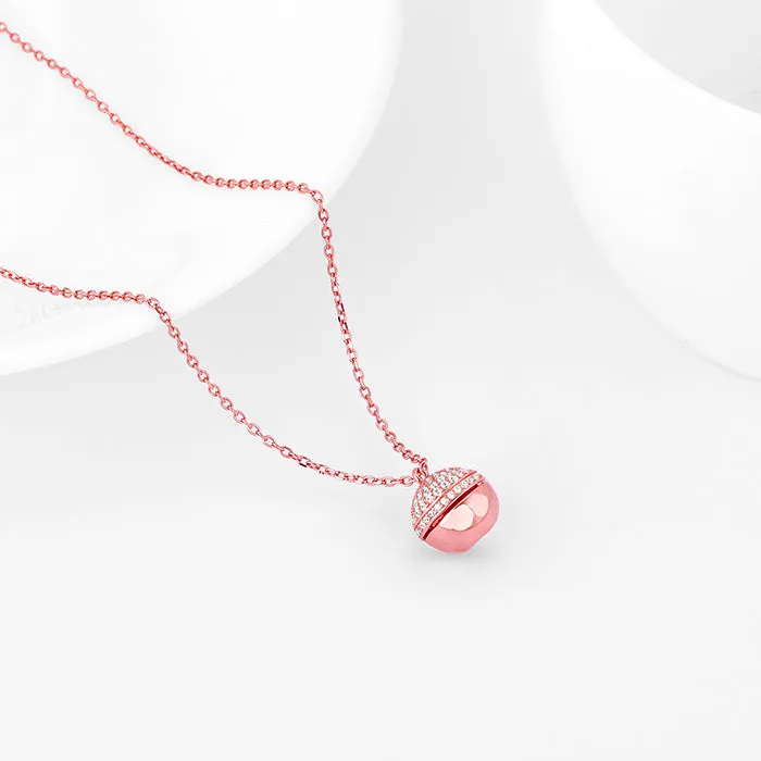 Rose Gold Heart Treasures Pendant With Link Chain Giva