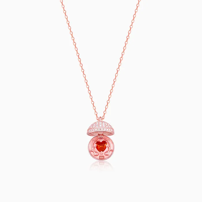 Rose Gold Heart Treasures Pendant With Link Chain Giva
