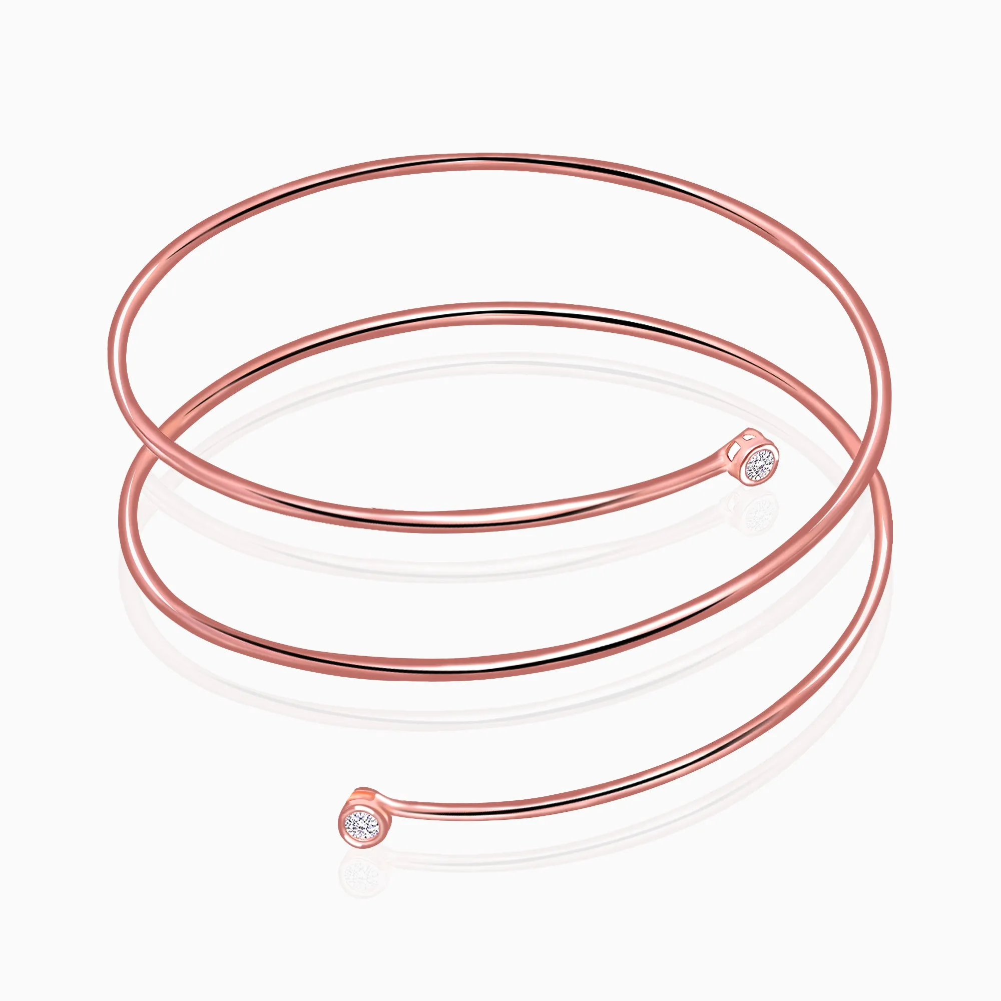 Rose Gold Layered Bangle Bracelet Giva