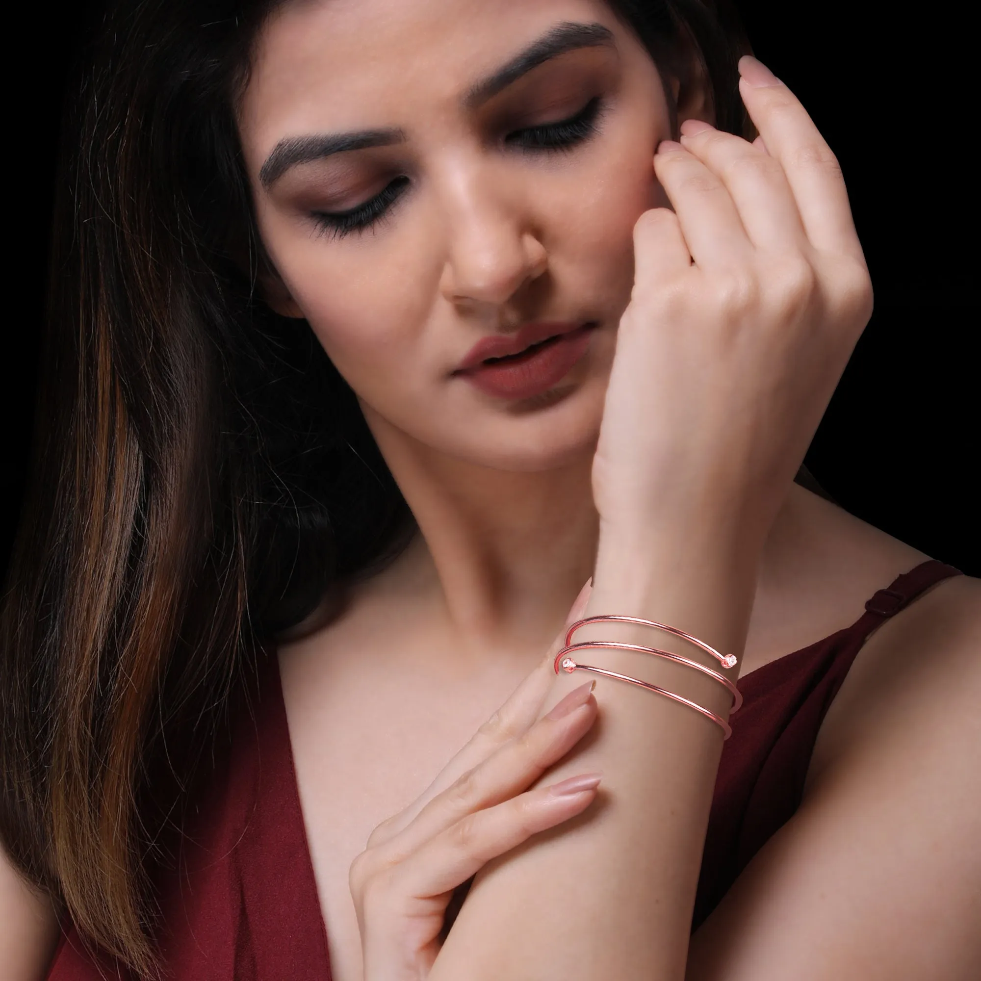 Rose Gold Layered Bangle Bracelet Giva