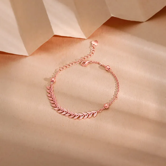 Rose Gold Leafy Breeze Bracelet Giva