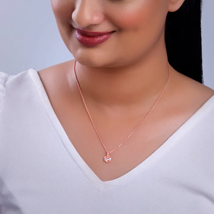 Rose Gold Locket Love Pendant With Link Chain Giva