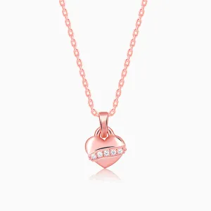 Rose Gold Locket Love Pendant With Link Chain Giva