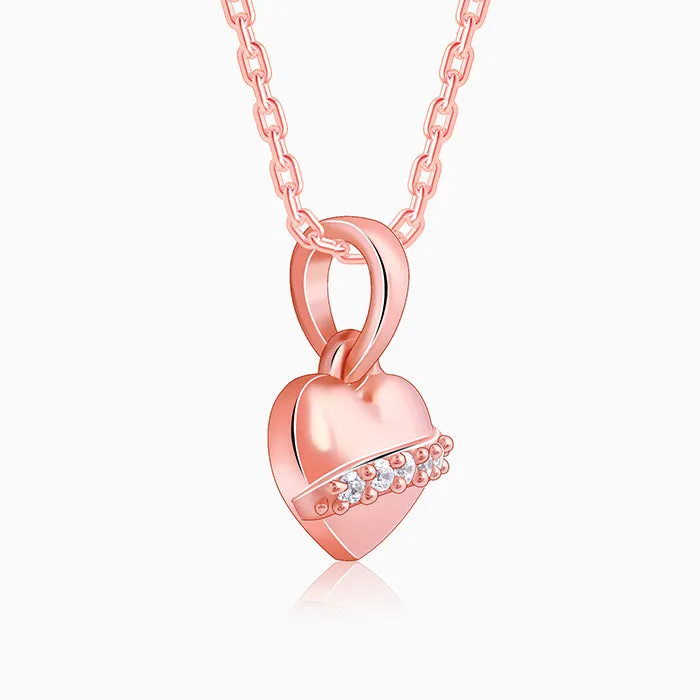 Rose Gold Locket Love Pendant With Link Chain Giva