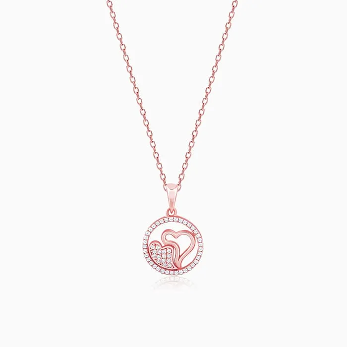 Rose Gold One World One Love Pendant with Link Chain Giva