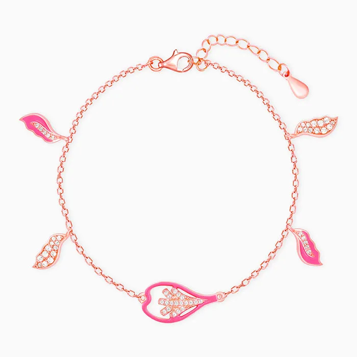 Rose Gold Pink Rani Ebony Bracelet Giva
