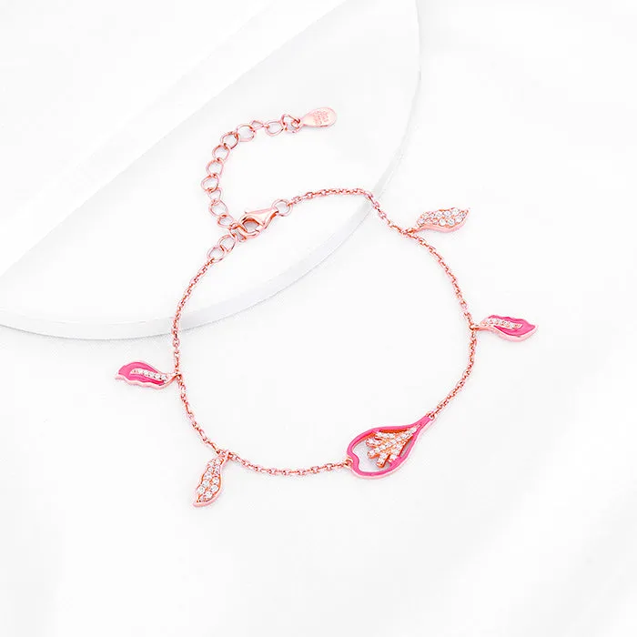 Rose Gold Pink Rani Ebony Bracelet Giva