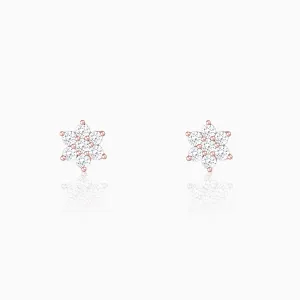Rose Gold Shining Flower Studs Giva