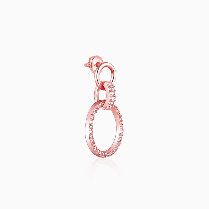 Rose Gold Shiny Drop Earrings Giva