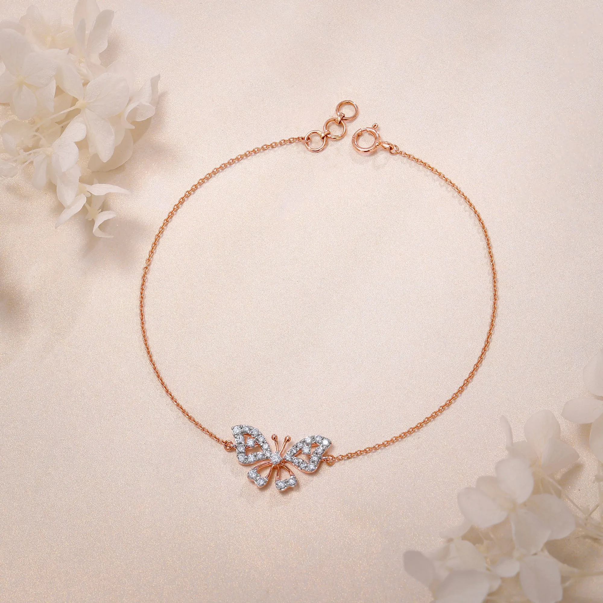 Rose Gold Stunning Butterfly Bracelet Giva