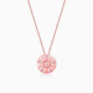 Rose Gold Vinca Pendant with Link Chain Giva