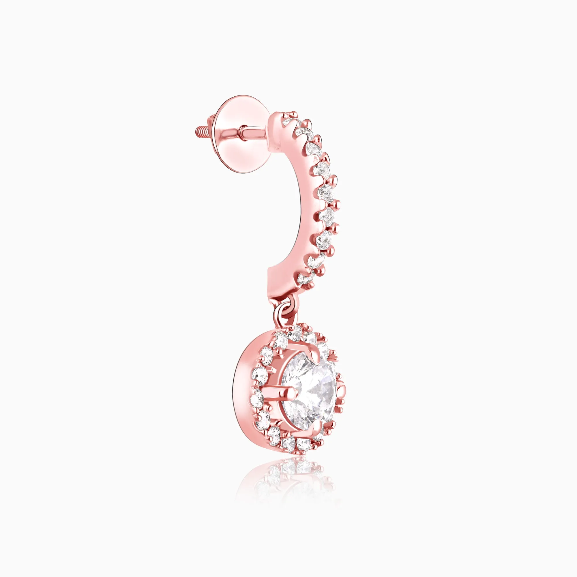 Rose Gold Zircon Drizzle Drop Earrings Giva