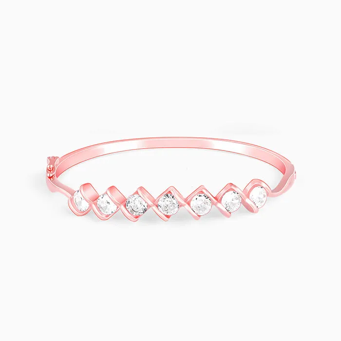 Rose Gold Zircon Order of Opulence Bangle Bracelet Giva