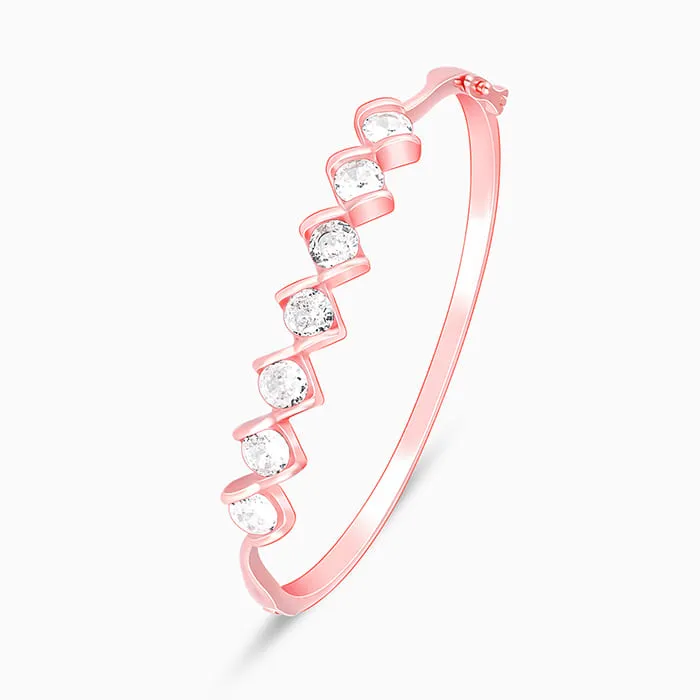 Rose Gold Zircon Order of Opulence Bangle Bracelet Giva