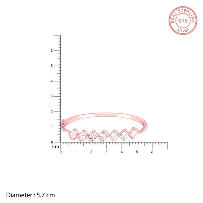 Rose Gold Zircon Order of Opulence Bangle Bracelet Giva